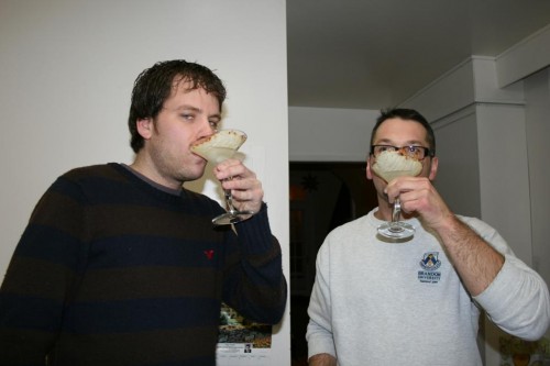 The first sip!