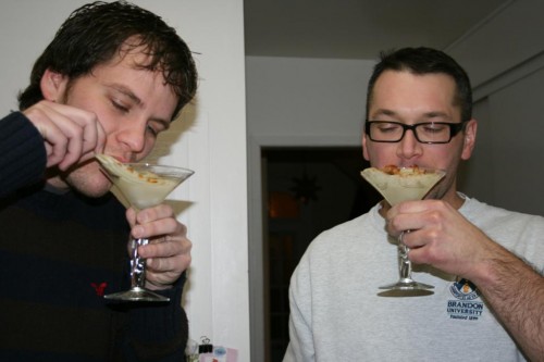 This is not a dainty drink. The French Onion Martini should not be served at black-tie events, except for laughs.