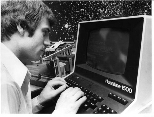 BREAKING: Computers may affect the future of the news business. This photo, and the others in this post, are from the Winnipeg Tribune Archives held at the University of Manitoba. Original caption, from 1977: "Winnipeg has entered the era of small, affordable computers which have turned sci-fi into kitchen counter reality and raised the possibility of a computer in every home."